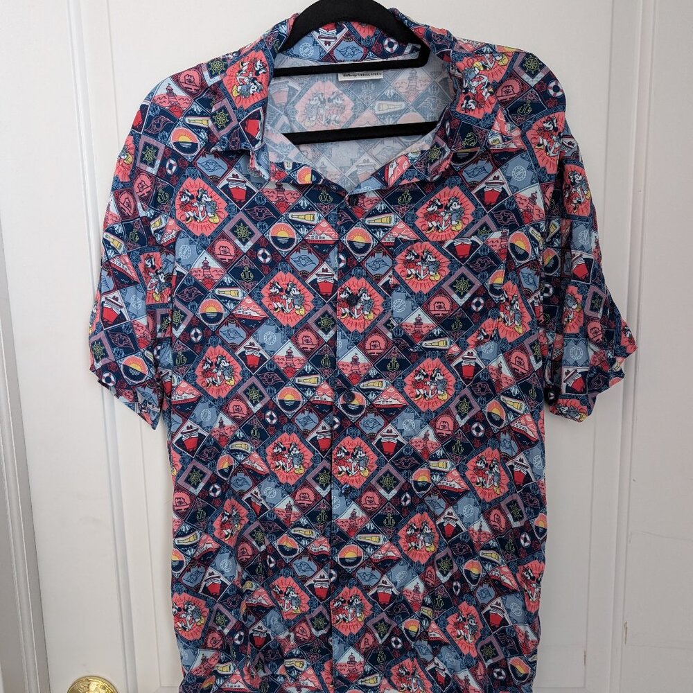 Disney Cruise Line Men's Medium Button Up Shirt